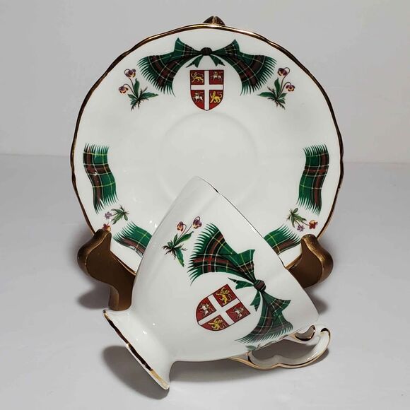 Royal Adderley Teacup and Saucer Newfoundland Tartan Vintage - Picture 8 of 8